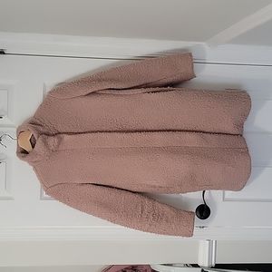 Old Navy Pink Boucle Funnel Neck Coat Jacket sz small